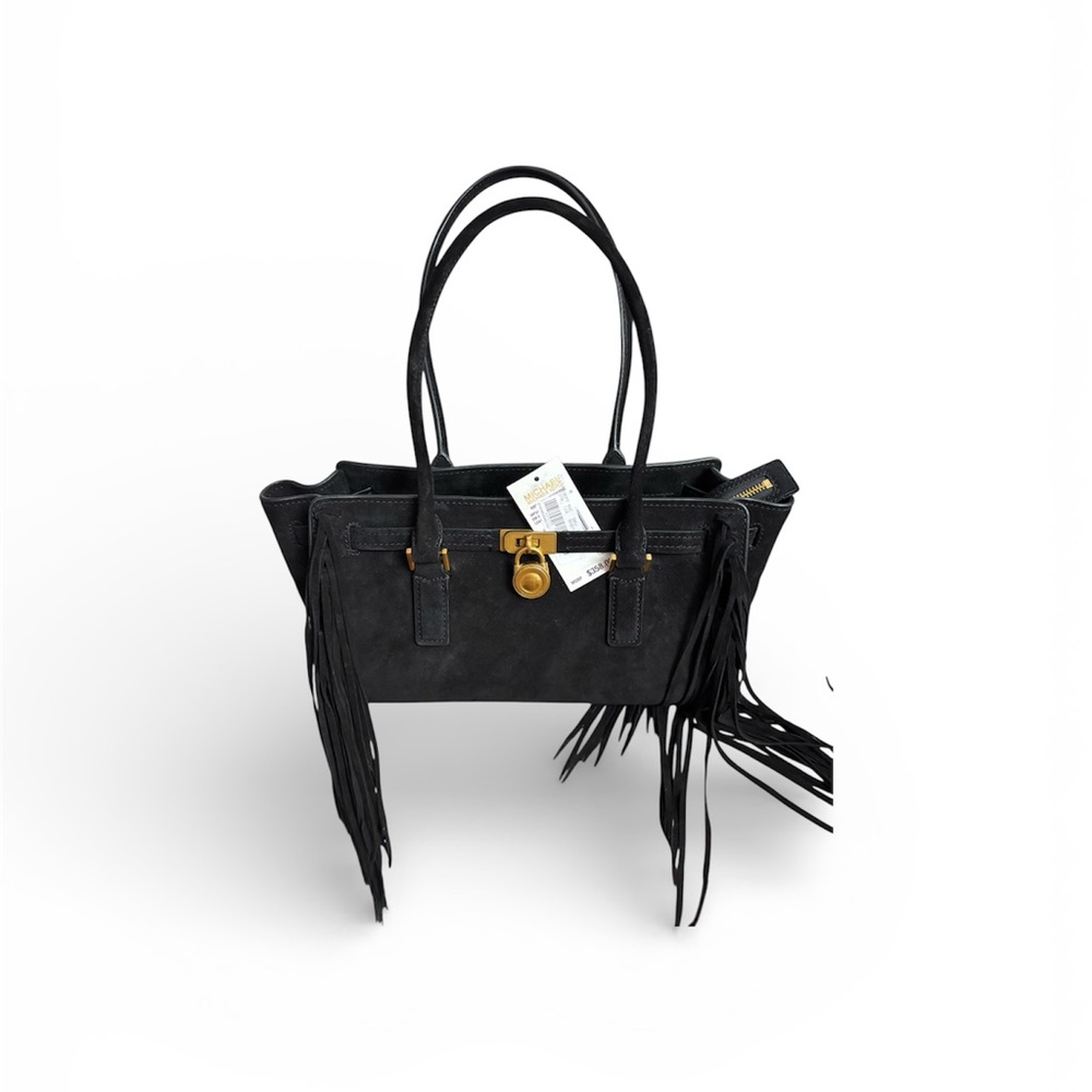 Michael Kors Hamilton Moderne Small Fringed Suede Satchel